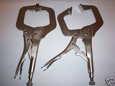 IIT 11" Vise Grips Locking C Clamp Pliers with Flex Pads by IIT