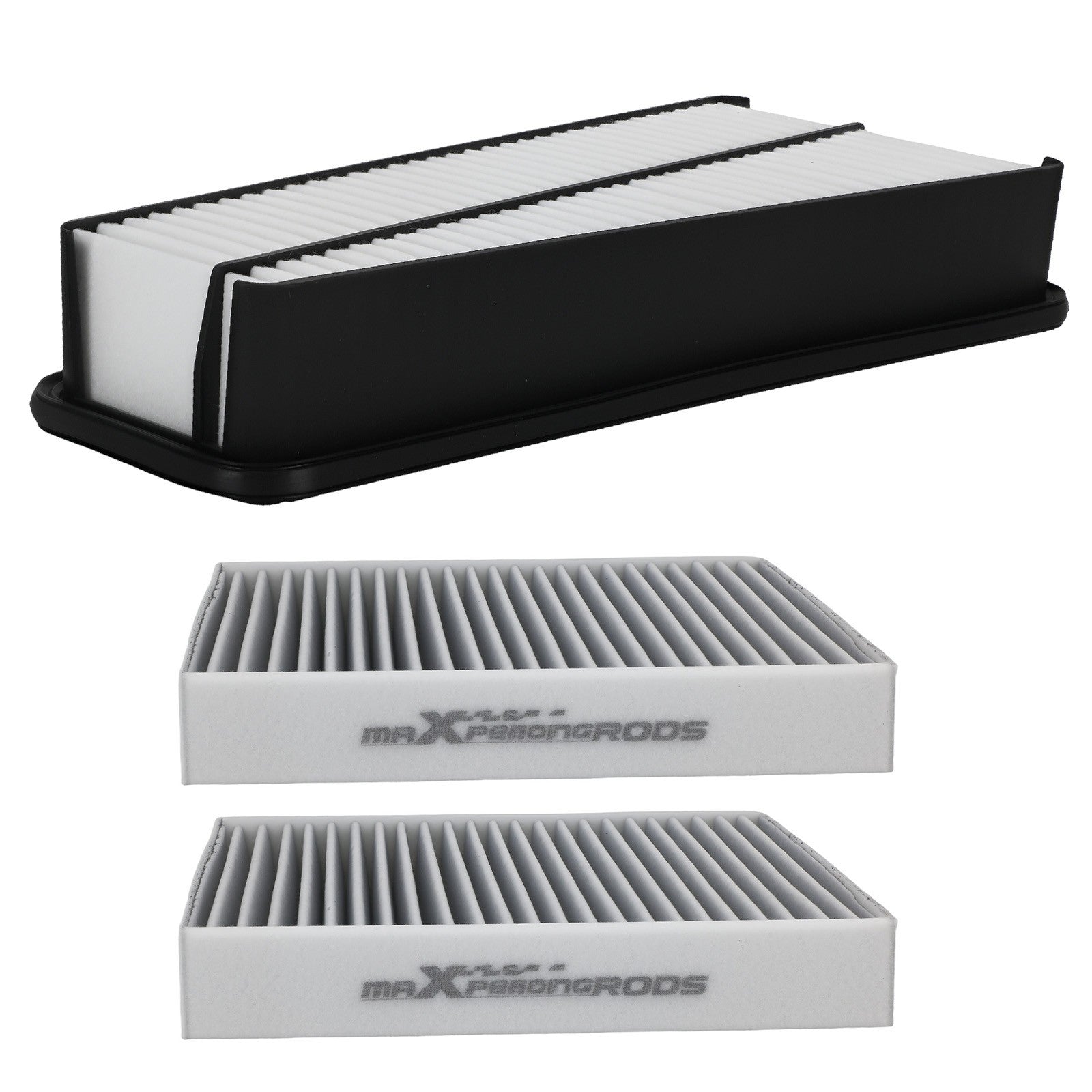1x Engine Filter+2x Carbon Cabin Filter for Toyota Tundra 2007-2010