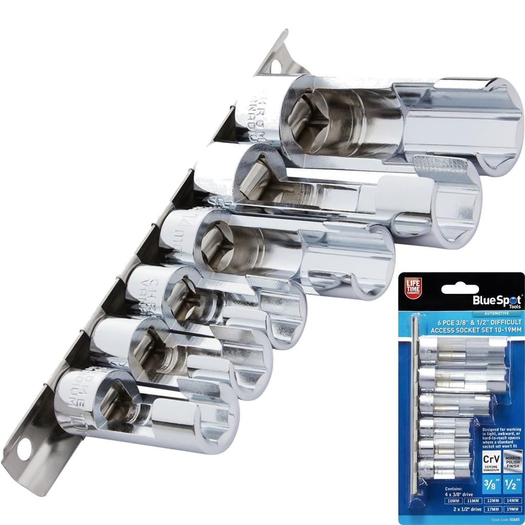 Bluespot Socket Sensor Set 10mm -19mm 3/8 1/2 Drive Deep Metric