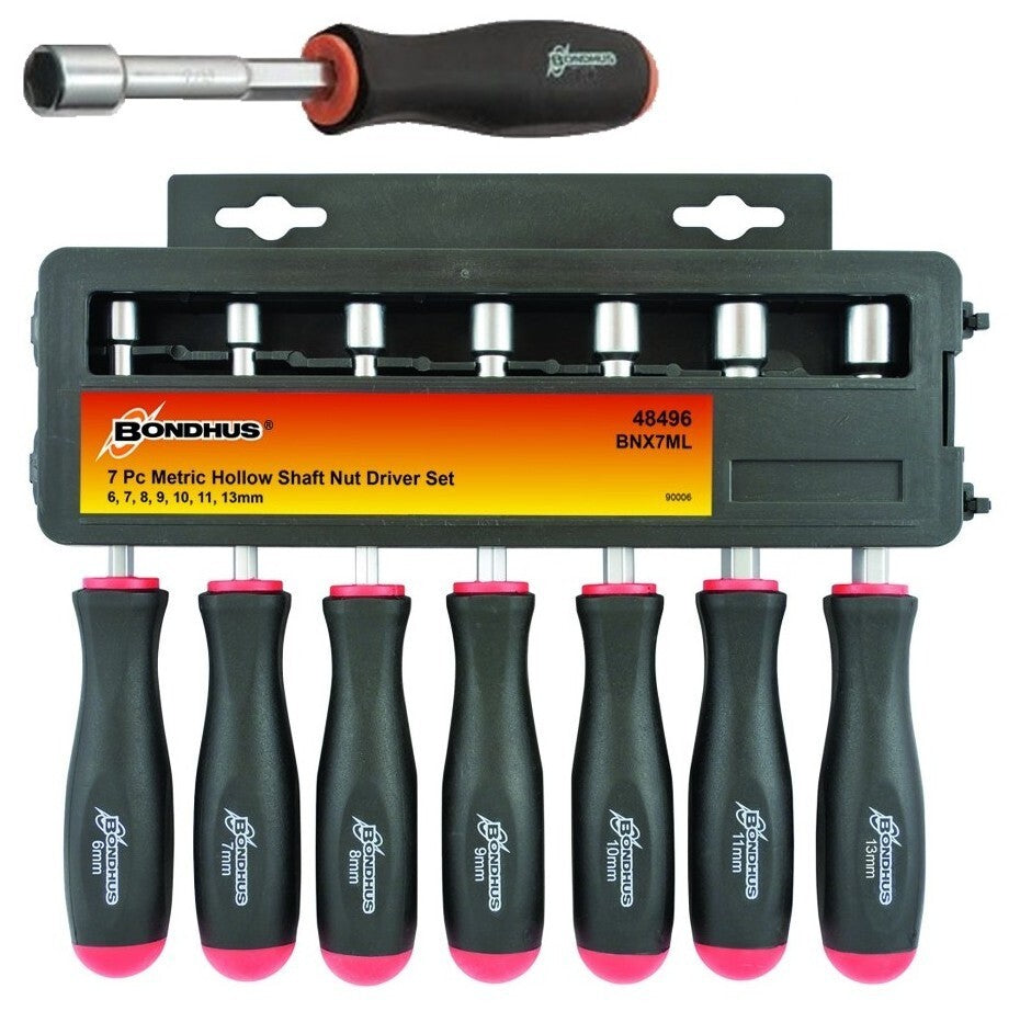 Bondhus 7pc Hollow Shaft Nut Driver Set 6-13mm