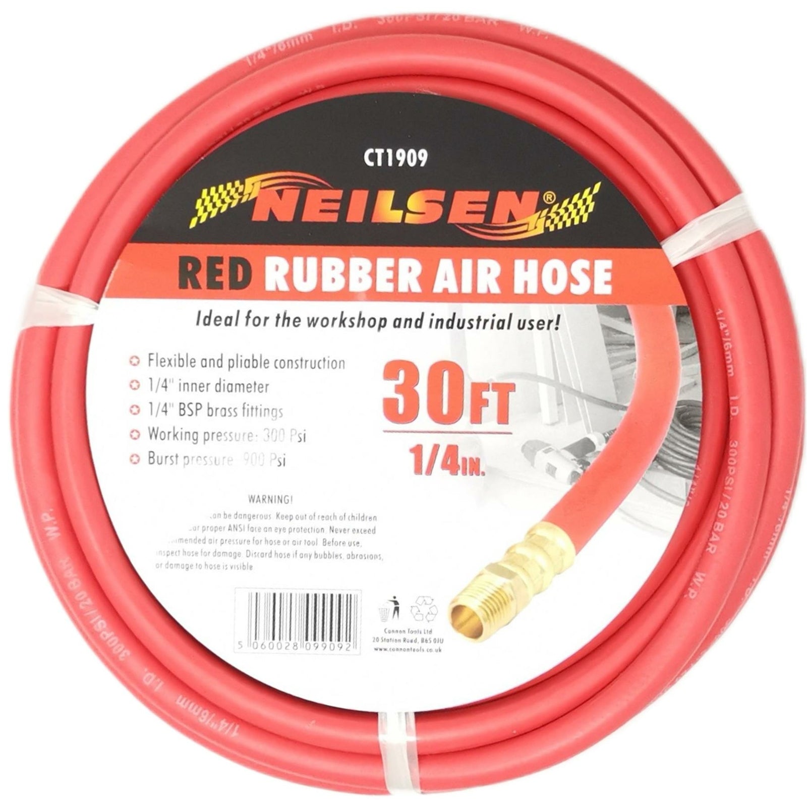 Neilsen Rubber Air Hose Line 30ft