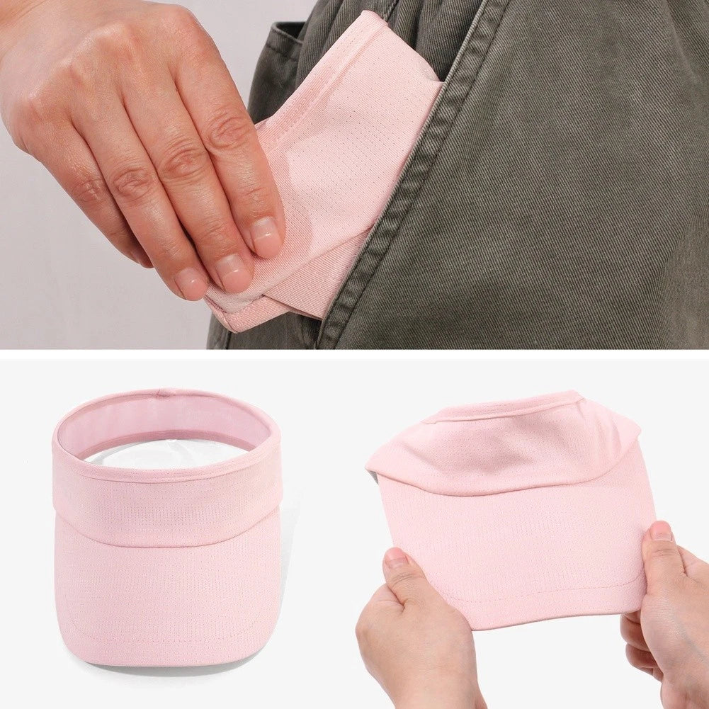 Summer Sun Hat For Men Women Foldable Wide Brim Polyester Breathable