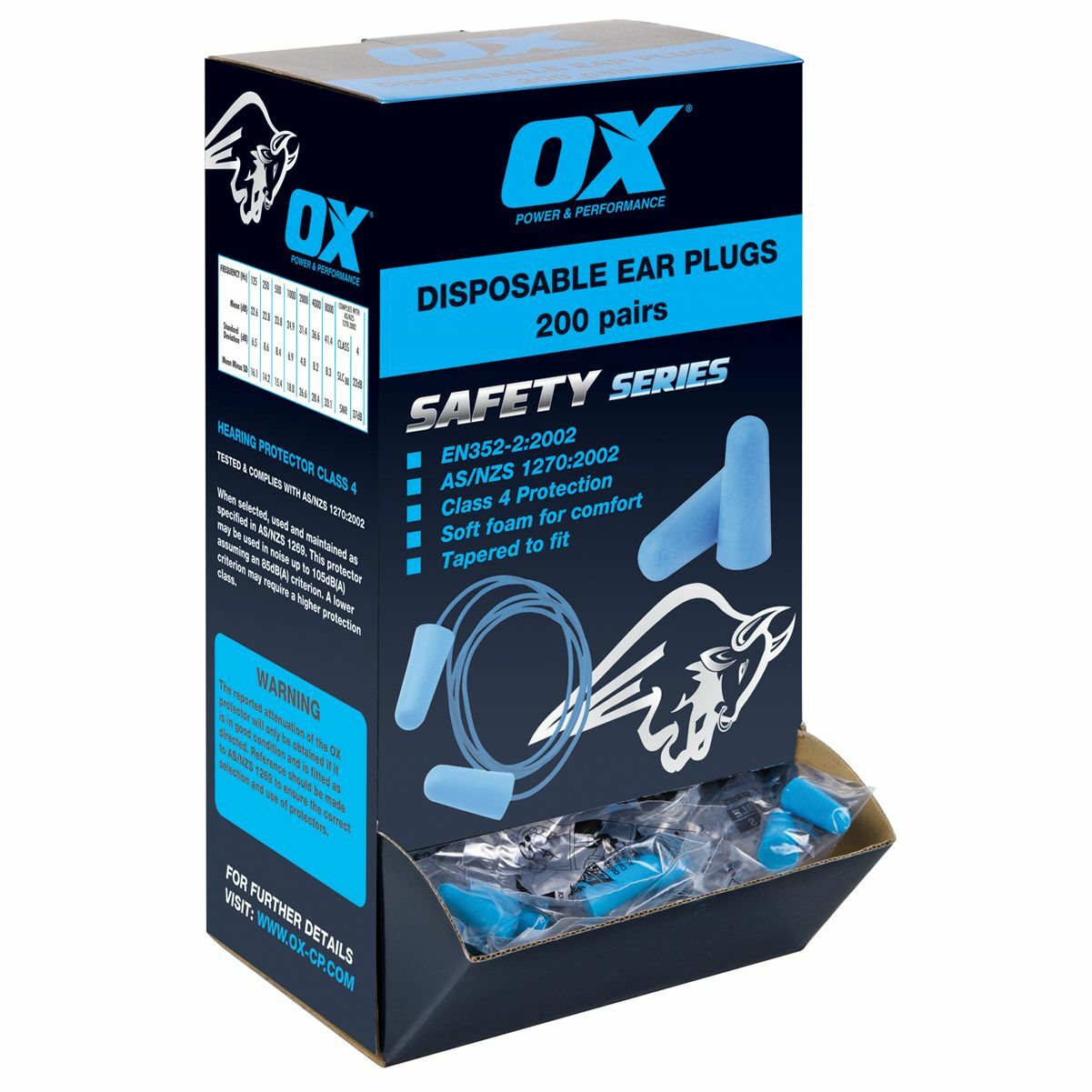 Ox Tools 200 Pieces Disposable Ear Plugs