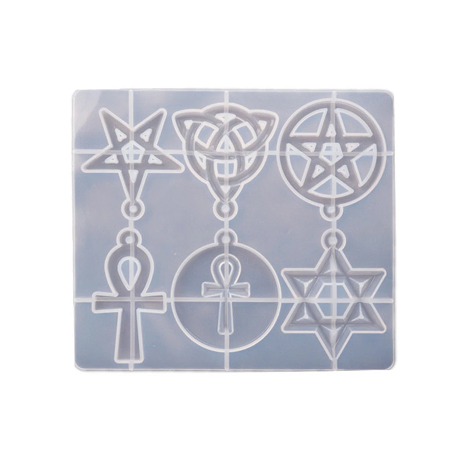 Pentagram Hexagram Epoxy Casting Mold Pentacle Charms Pendant
