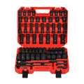 66PC 1/2in Drive Impact Socket Set Shallow & Deep