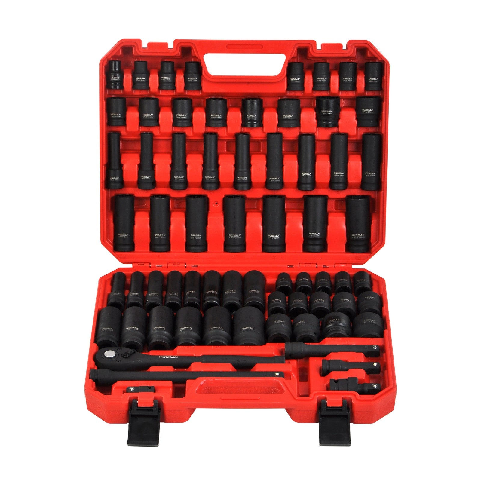 66PC 1/2in Drive Impact Socket Set Shallow & Deep