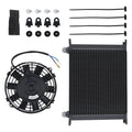 Engine Oil Cooler 30-Row with 7" Cooling Fan for Universal Street Vehicles