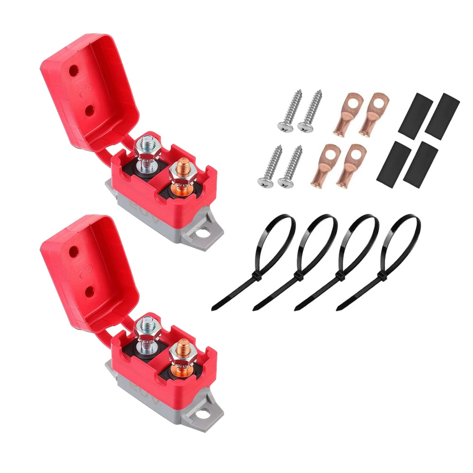 1 Pair 50a Automatic Reset Circuit Breaker For Solar Inverter System