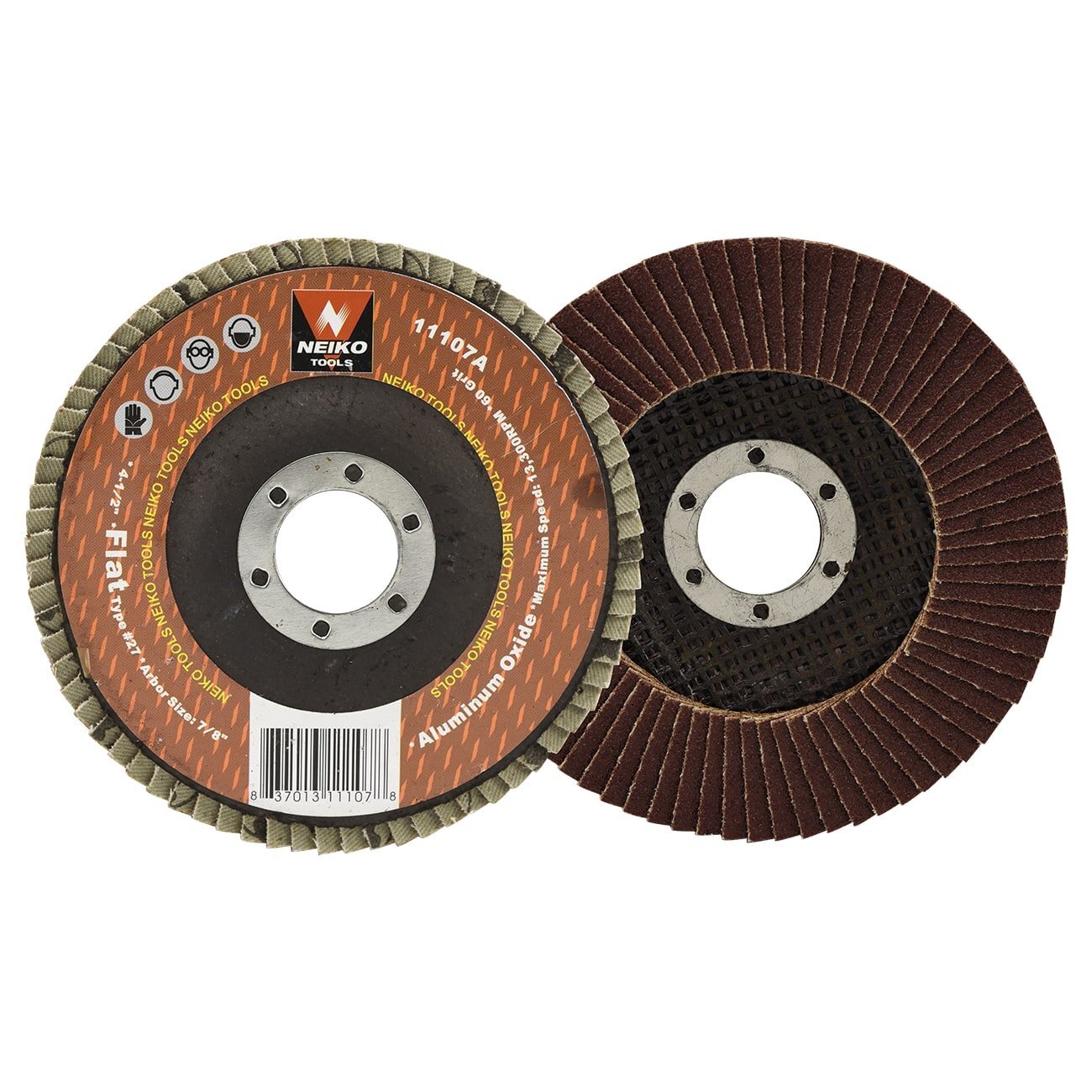 10pc Neiko 4-1/2" Sanding Flap Disc Set 60 Grit by Neiko