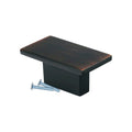 5 Pack Contemporary Rectangle Brushed Oil Rubbed Bronze Knob 1-9/16"