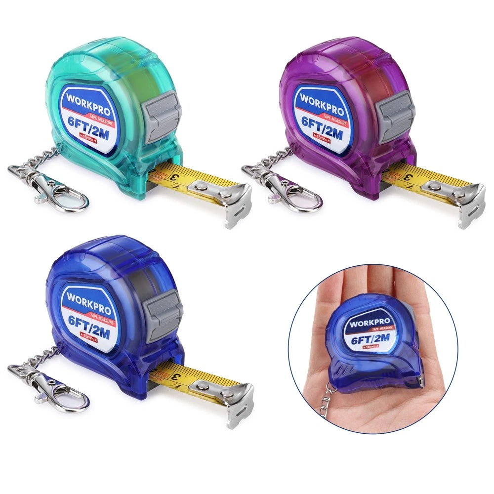 Workpro 6ft Retractable Keychain Tape Measure | Built Supply Co
