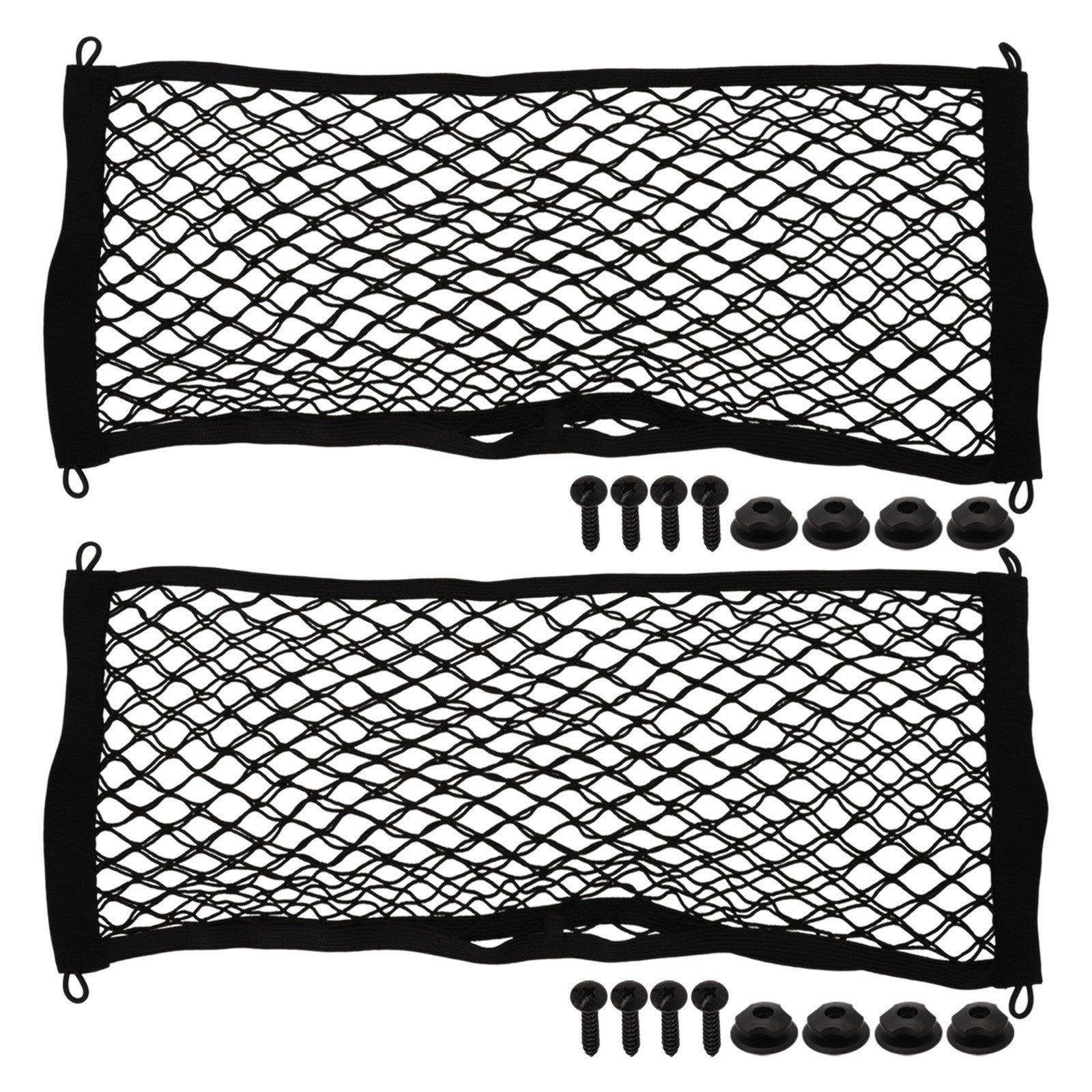 Storage Net Replacement Storage Mesh Bag With Screws 2pcs Accessories BlackOpens