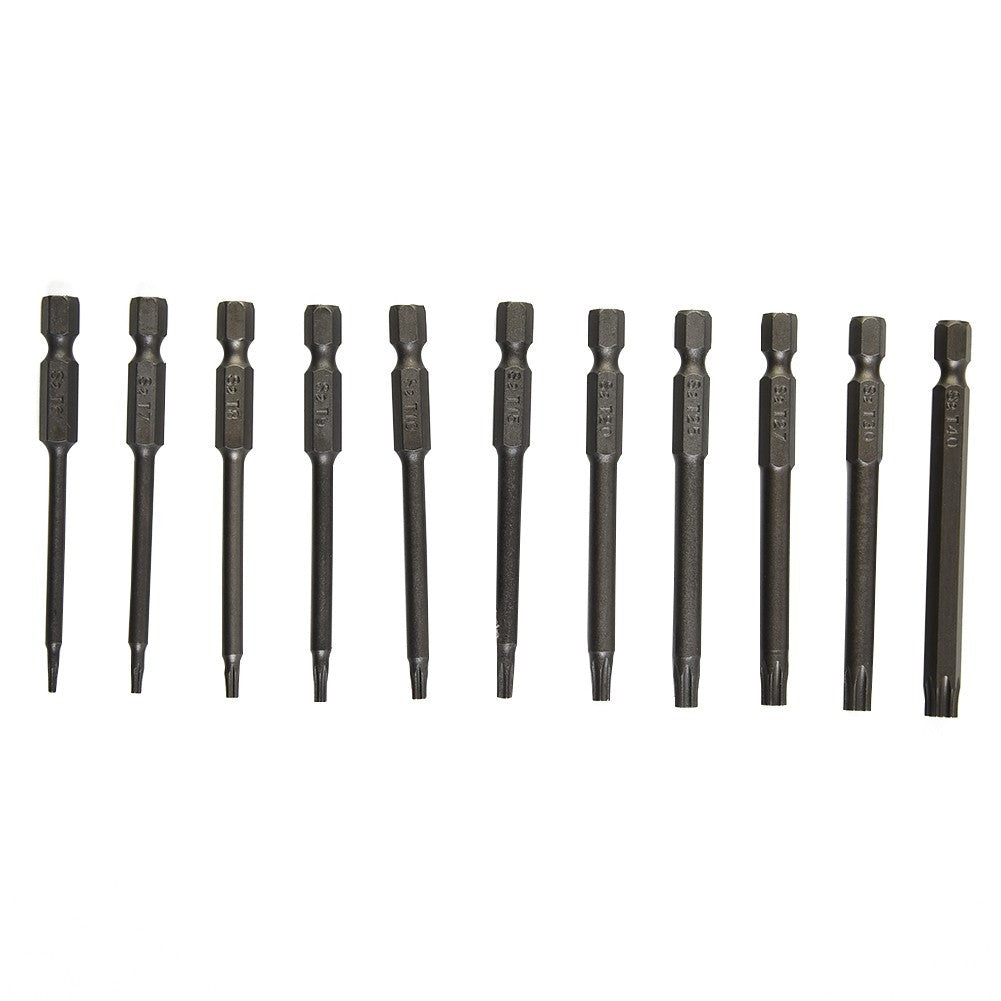 11X Torx Screwdriver Bit Set Hex Security Magnetic Head Extra Long Alloy Tool 3O