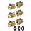 3/4" Garden Brass Mender End Quick Repair Kit Water Hose Male Female