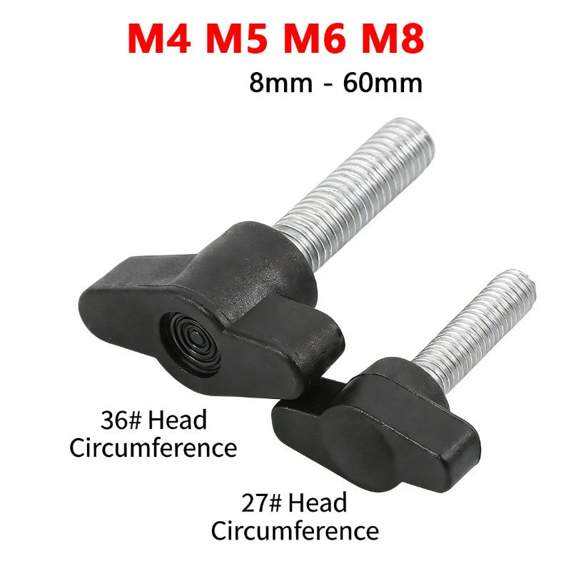 M4 M5 M6 M8 Tee Wing Knob Clamping Thumb Screw