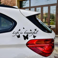 Life Is Beautiful Rearview Mirror Stickers For Vehicles Vinyl