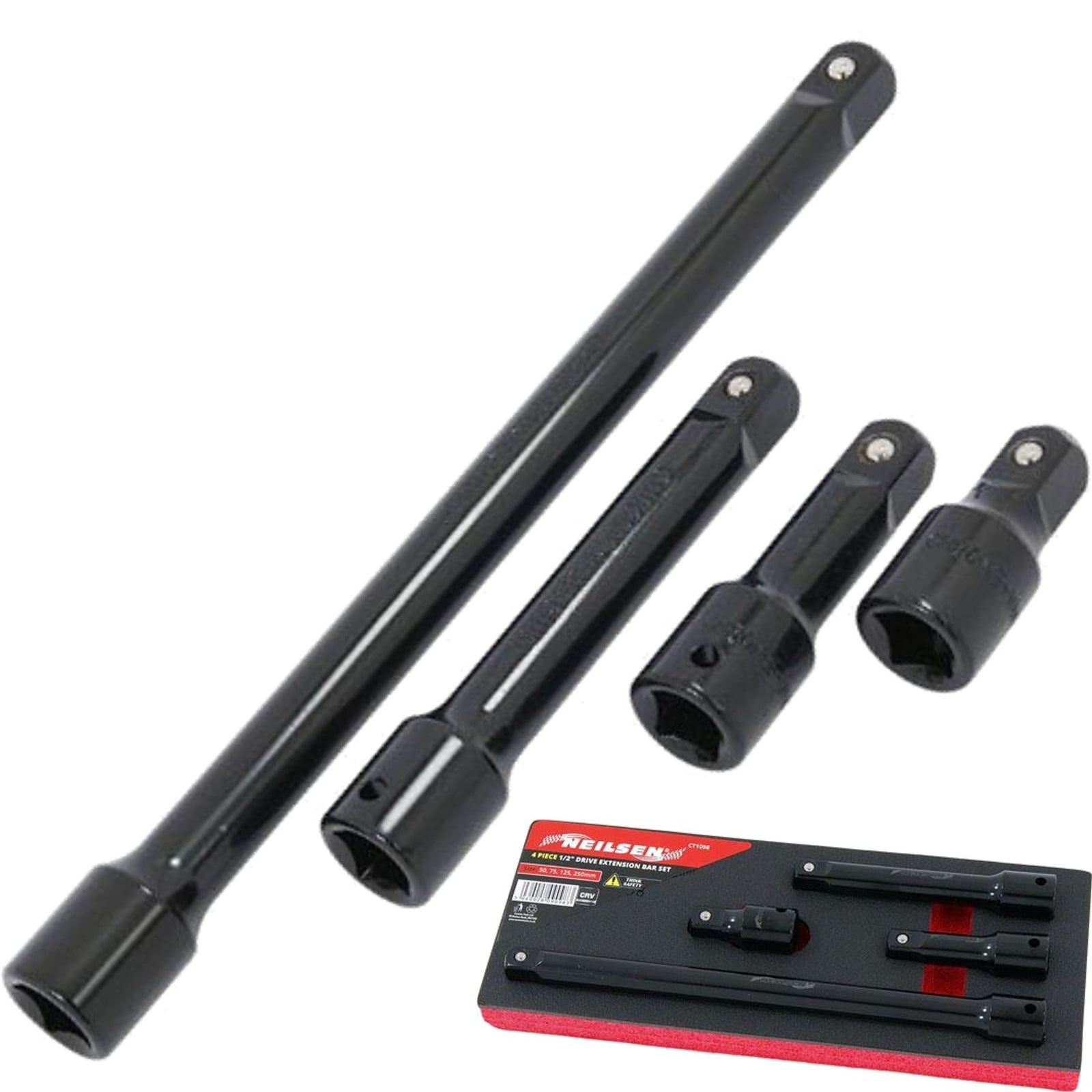 Neilsen 4pc Impact Extension Bar Set