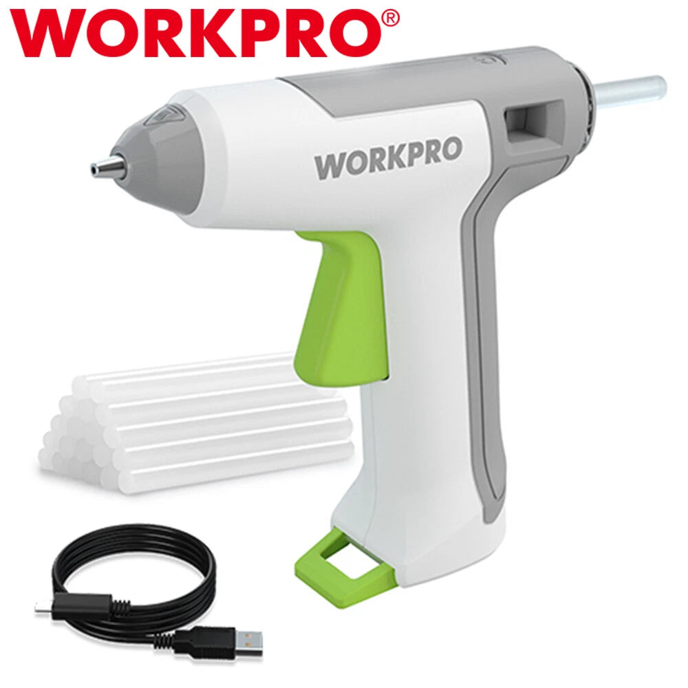 Workpro 3.6V Cordless Hot Glue Gun Rechargeable Fast Heating Glue Gun