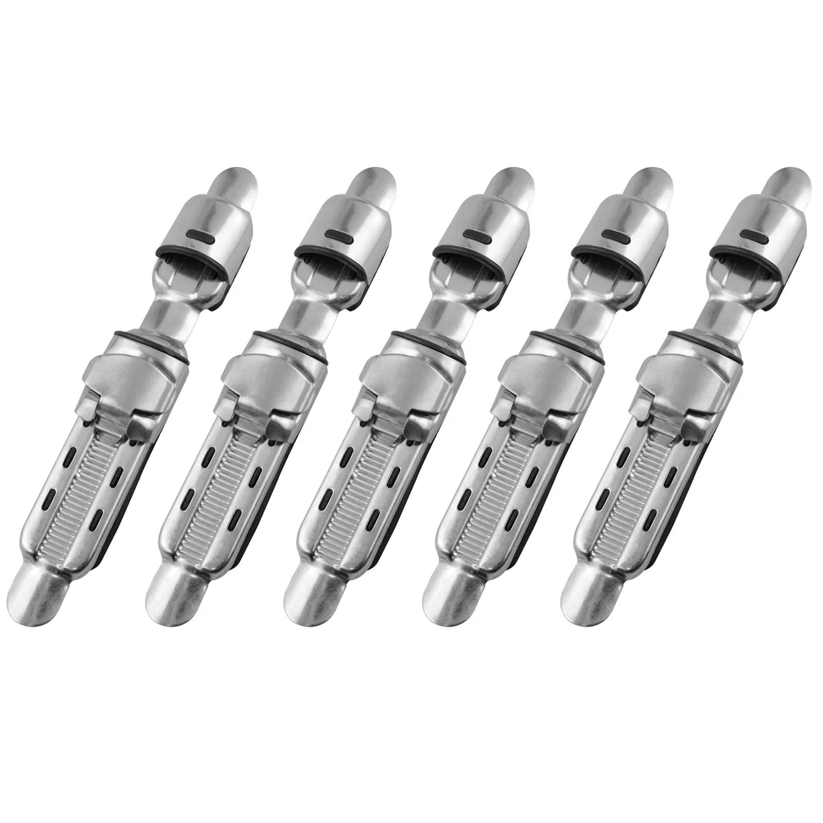 Set Stainless Steel Adjustable Fishing Rod Reel Seats Replacement Part
