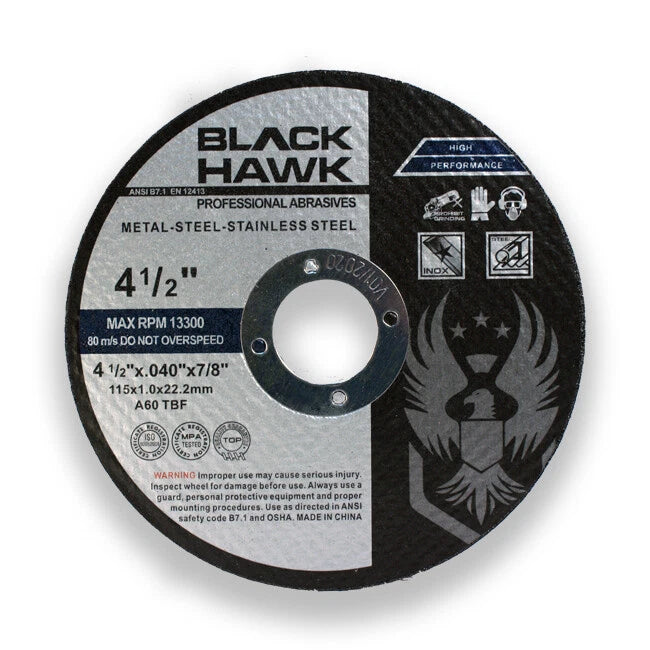 50 Pack 4-1/2"x.040"x7<wbr/>/8" Cut-off Wheel - Metal &amp; Stainless Steel Cutting Discs
