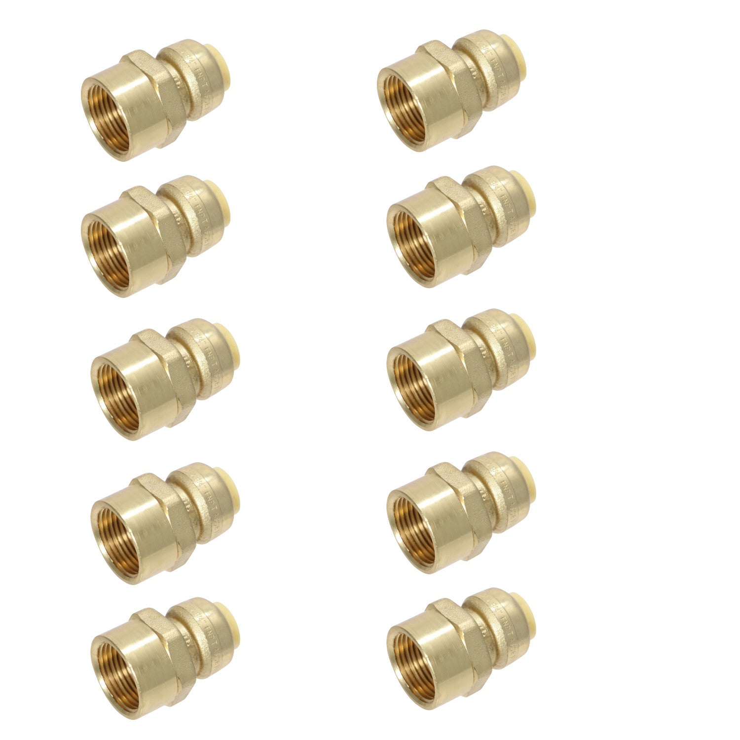 XFITTING 1/2" Push Fit x 3/4" Female NPT Adapter 10 Pack