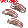Workpro 36 Pack Sanding Belts 60-400 Grits Aluminum Oxide