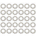 Pearl Napkin Rings, Silver Napkin Ring Holder, Wedding Beaded Napkin