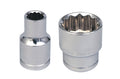 1/2" Drive 12pt Bi-Hex Double Hex Cr-V Regular Socket Individual
