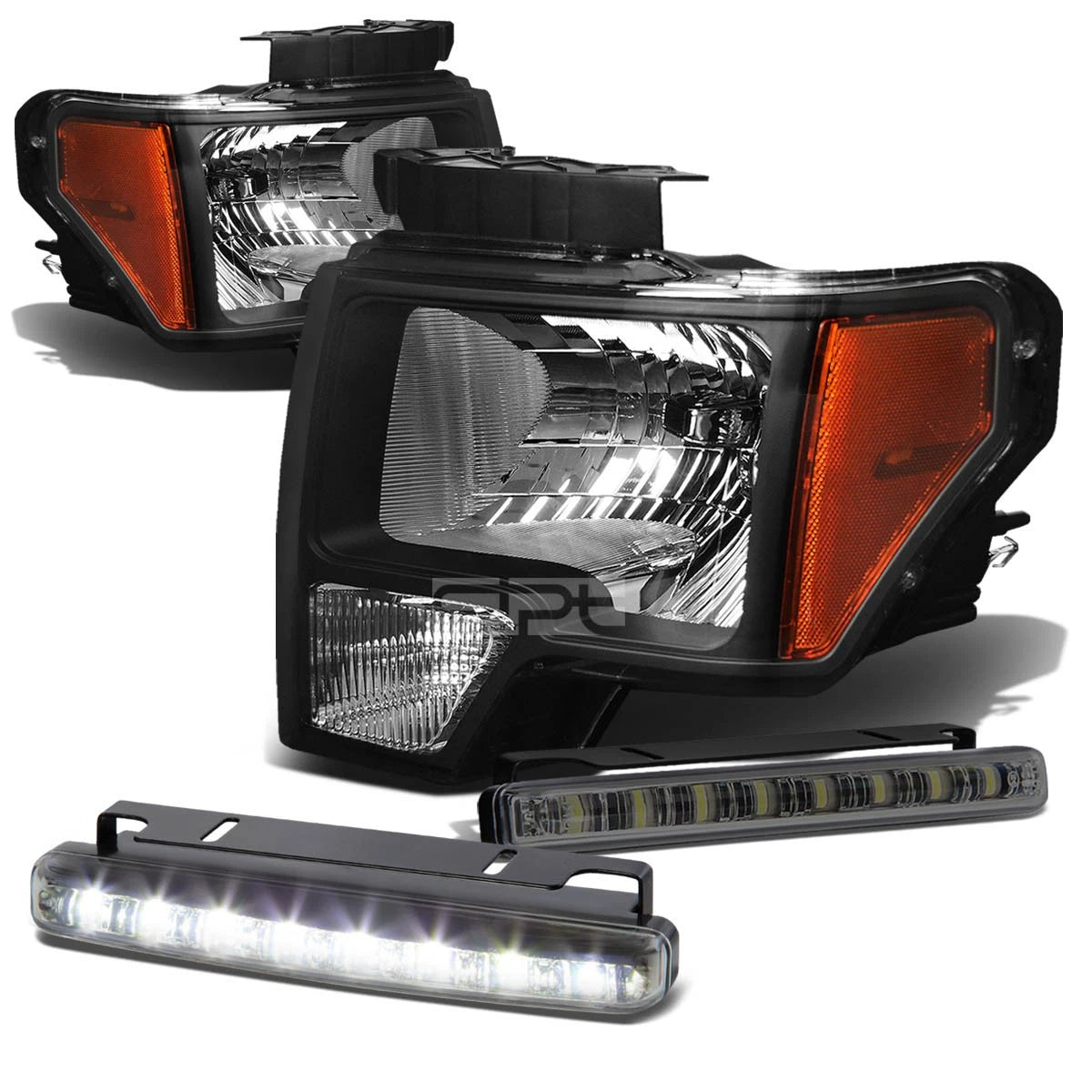 Black Housing Head+bumper Corner+smoked Led Fog | Built Supply Co