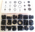 Black Rubber Grommet And Solid Hole Plugs Assortment Set 18 Sizes