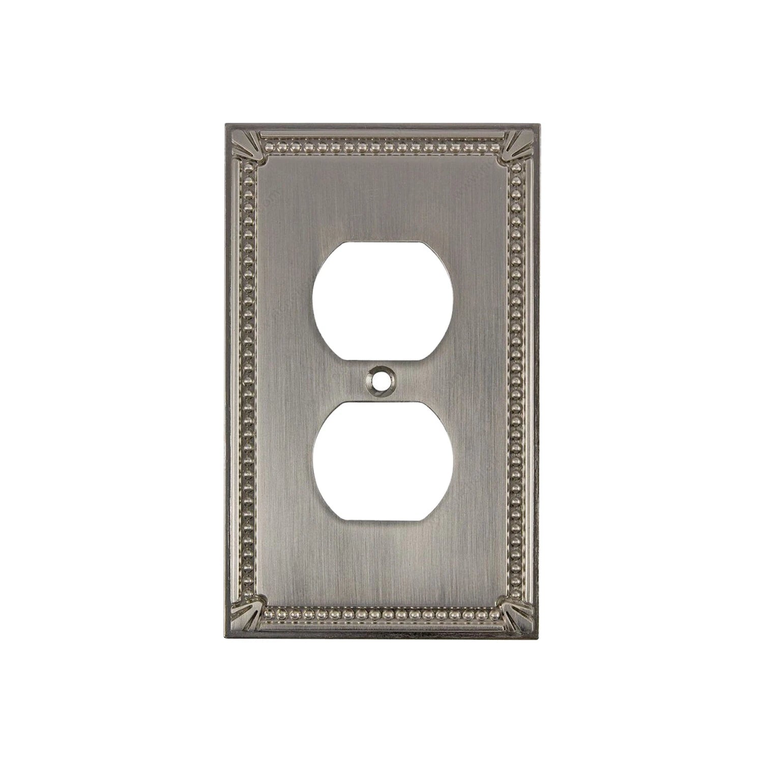 Wall Plate Receptacle Power Outlet Cover Tradition Brushed Nickel