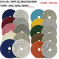 5 Inch 125mm Dry/wet Diamond Water Mill Flexible Grinding Discs For