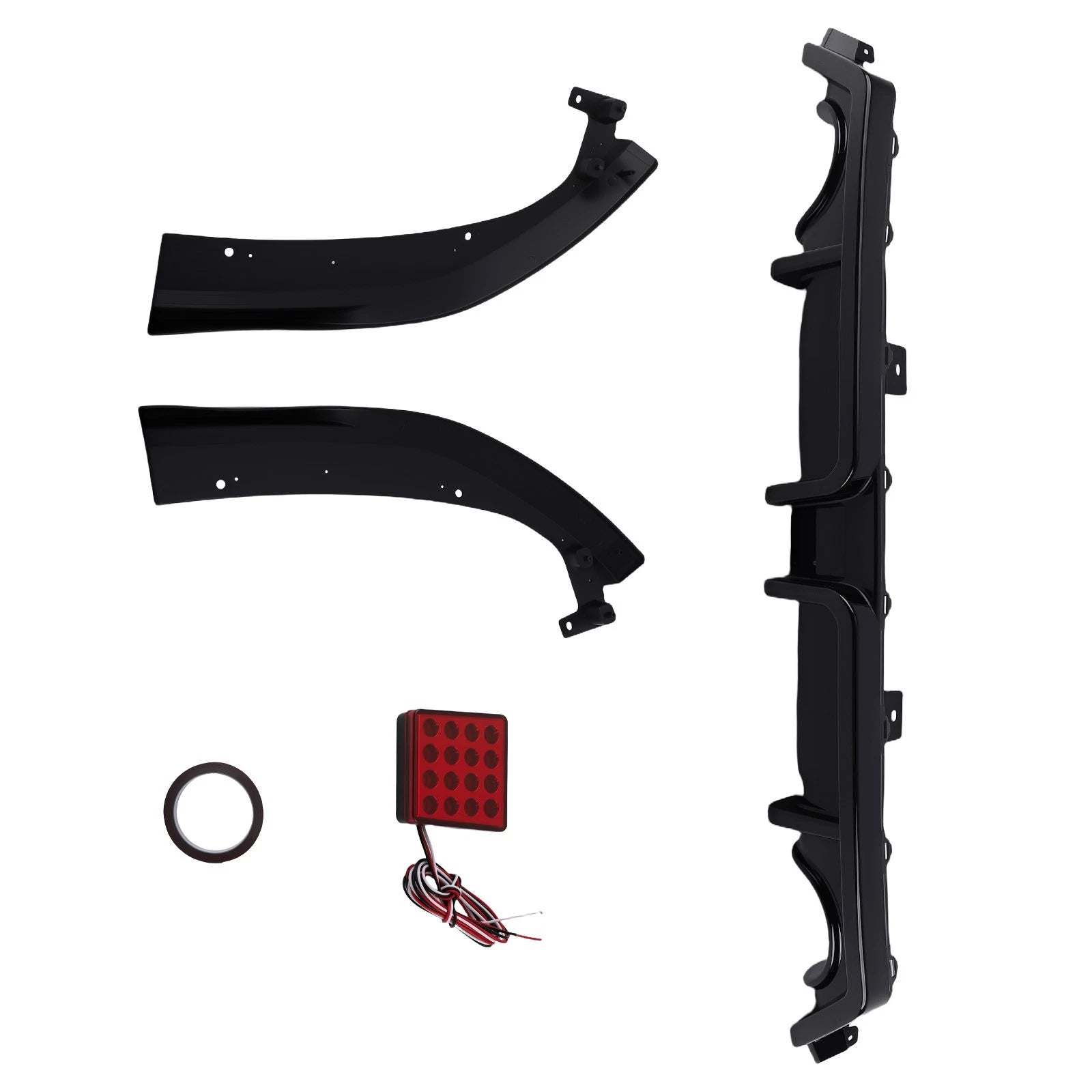 Bumper Diffuser Kit for Honda Civic 16-21 Sedan Glossy Black Rear Extension