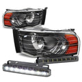 Black Housing Clear Lens Headlight+ambe<wbr/>r | Built Supply Co