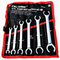 6pc Calhawk Professional Flare Nut Line Wrench Set SAE by Calhawk
