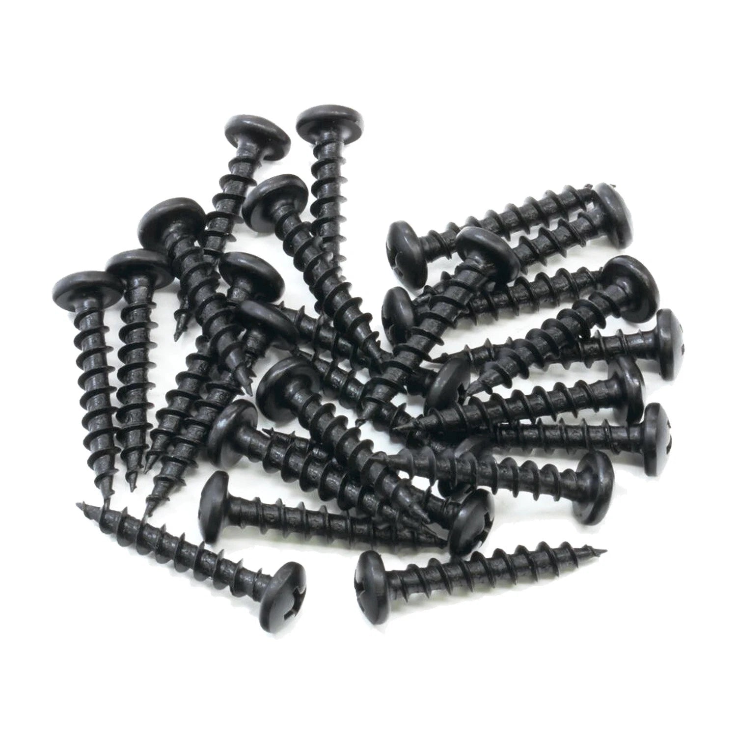 100 Pack #8 X 1" Coarse Deep Thread Pan Head Screws Black Phosphate