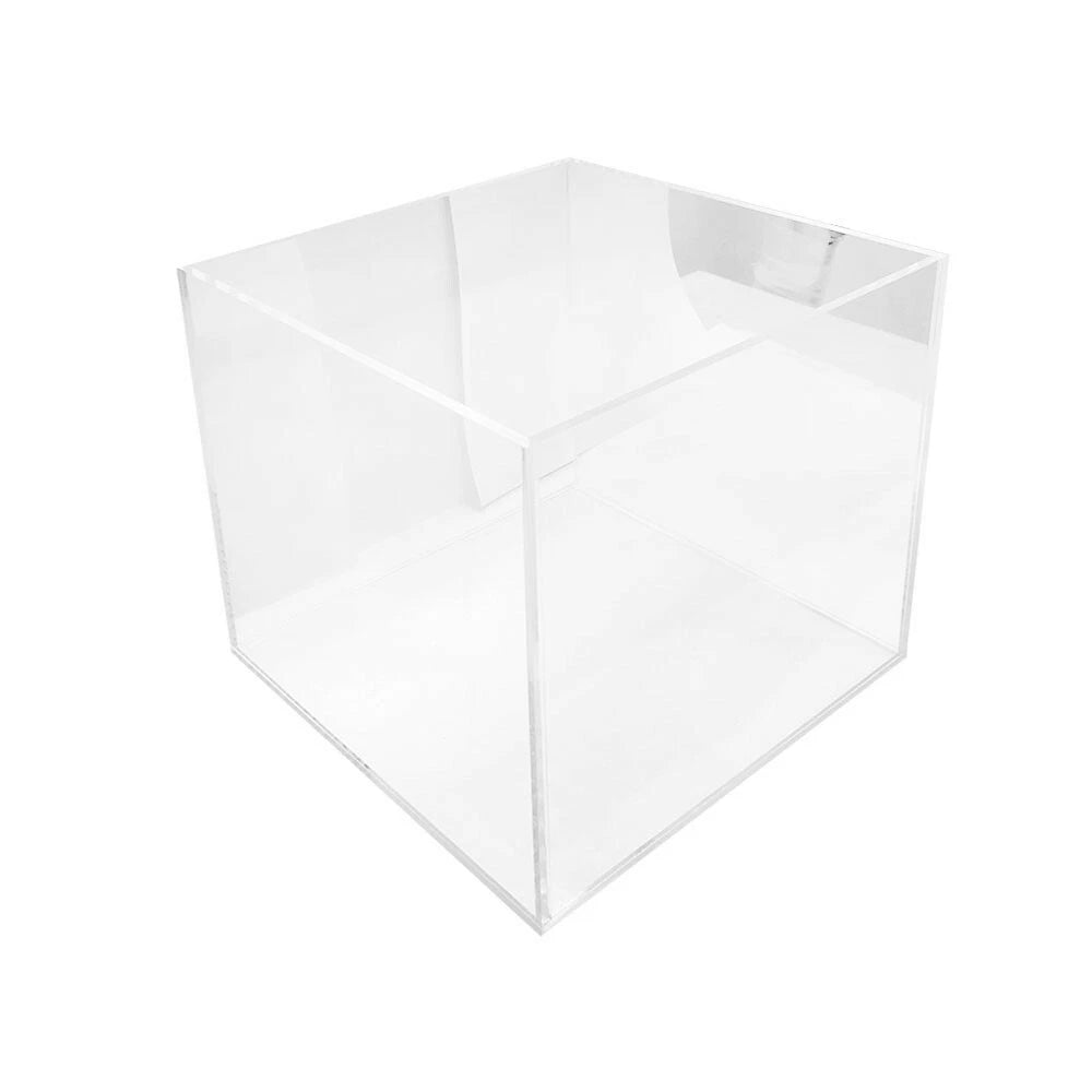 5 Sided Lucite Acrylic Cube Bin Display 8''l X 8''w X 8''h