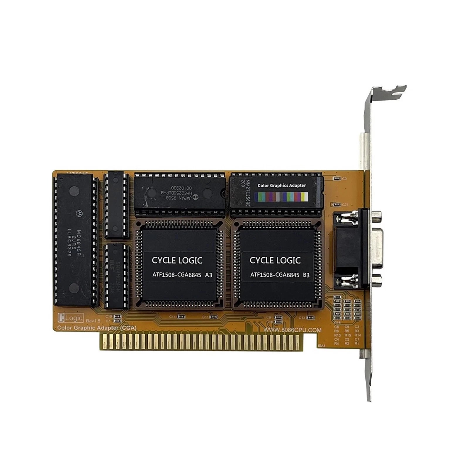 Cga Graphics Vintage Card For Ibm Pc 16kb 6845 | Built Supply Co