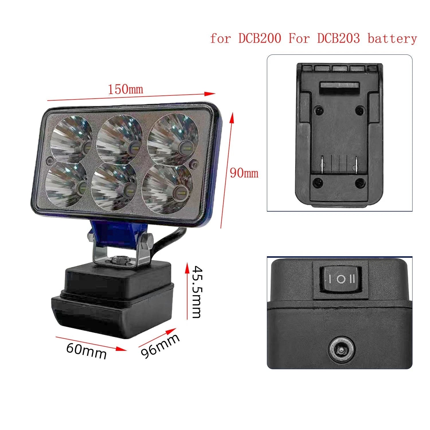 45W 6led Work Light With Aluminum Housing And Dc For Port Ac Dc For
