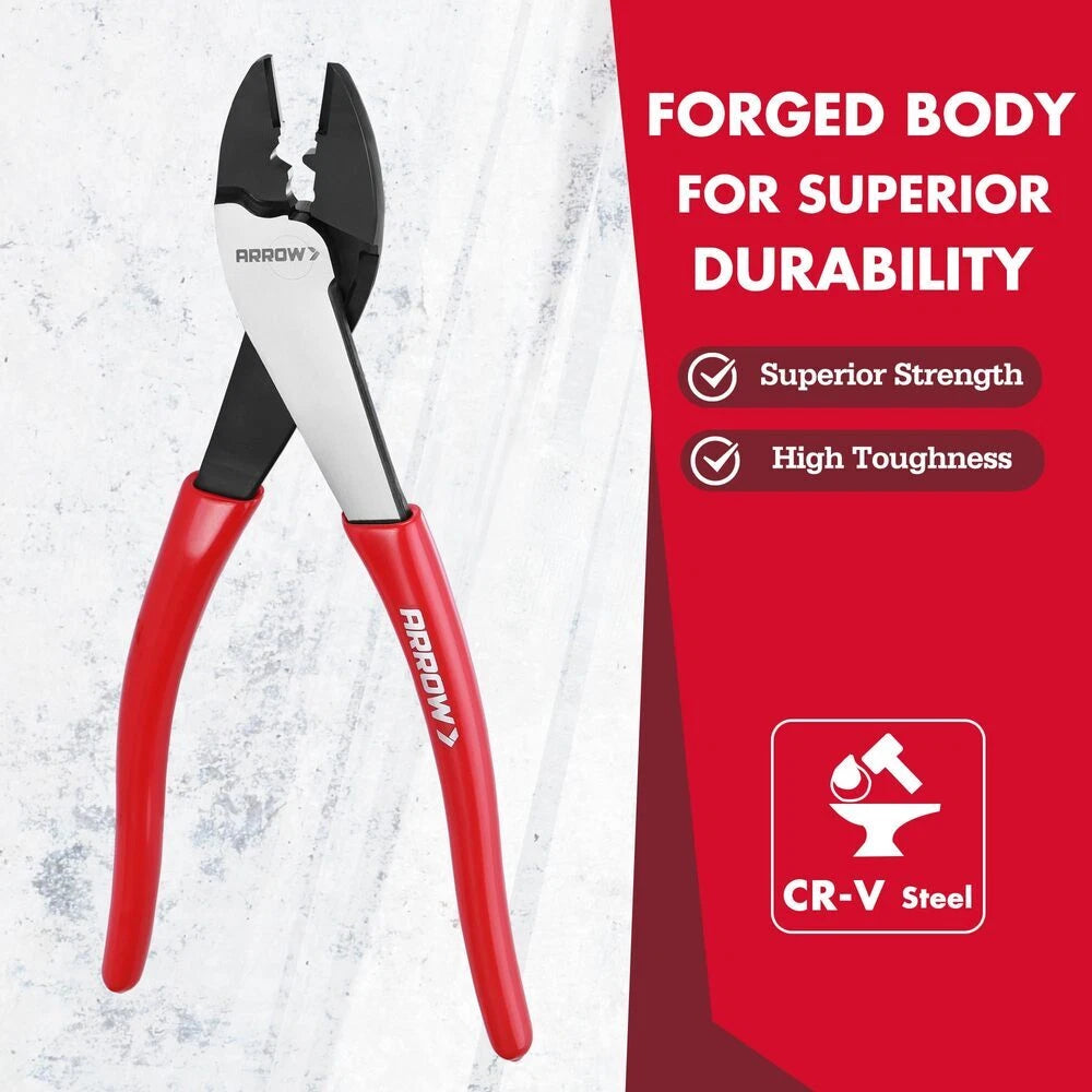 Arrow 9.5" Wire Crimper/cutter Wire Crimping Tool With Thick Dip-grip