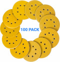 5" 8-Hole Sanding Discs 100PCS Anti-Clog Aluminum Oxide