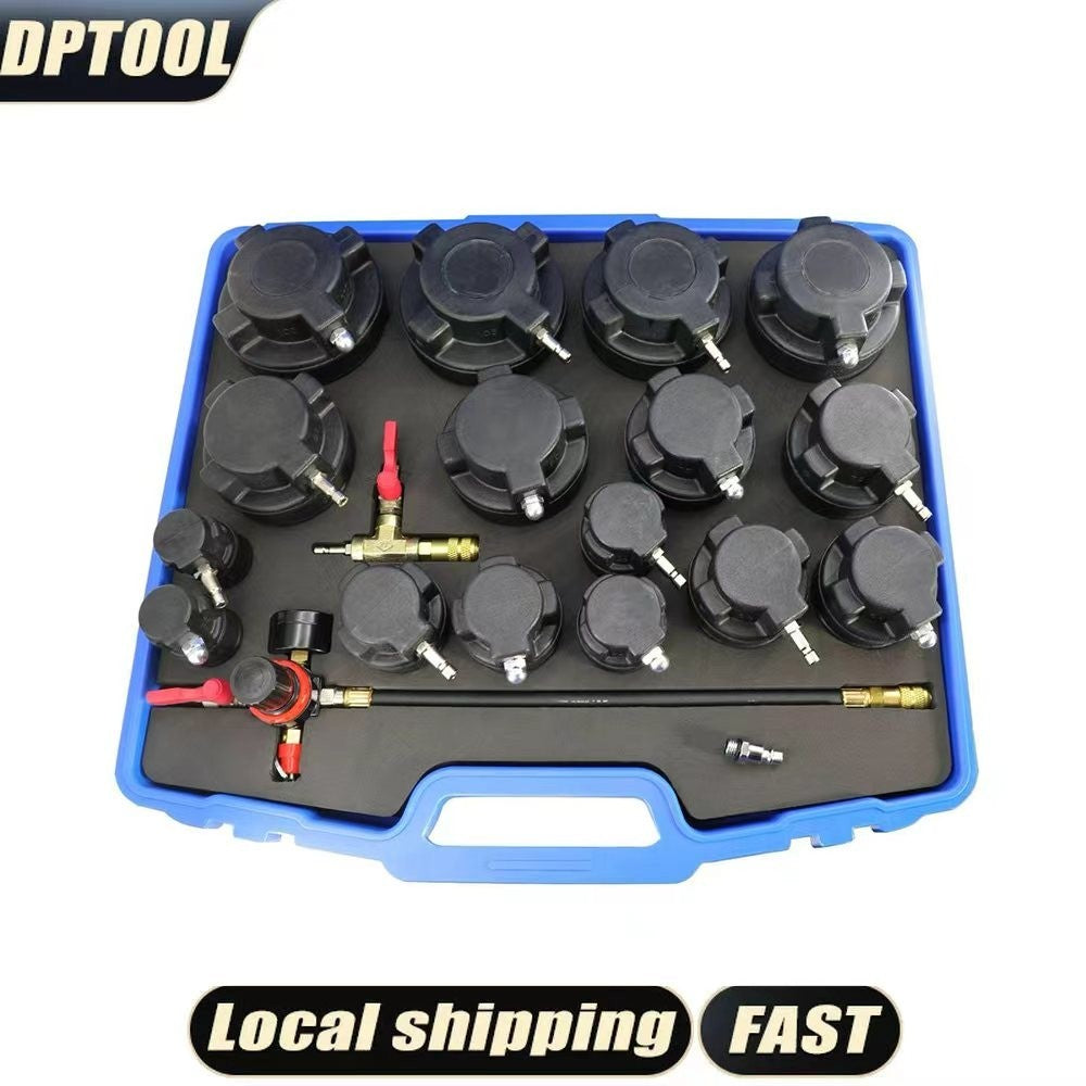 19Pcs Turbo Boost Leak Tester Kit Turbo System Intercooler Radiator