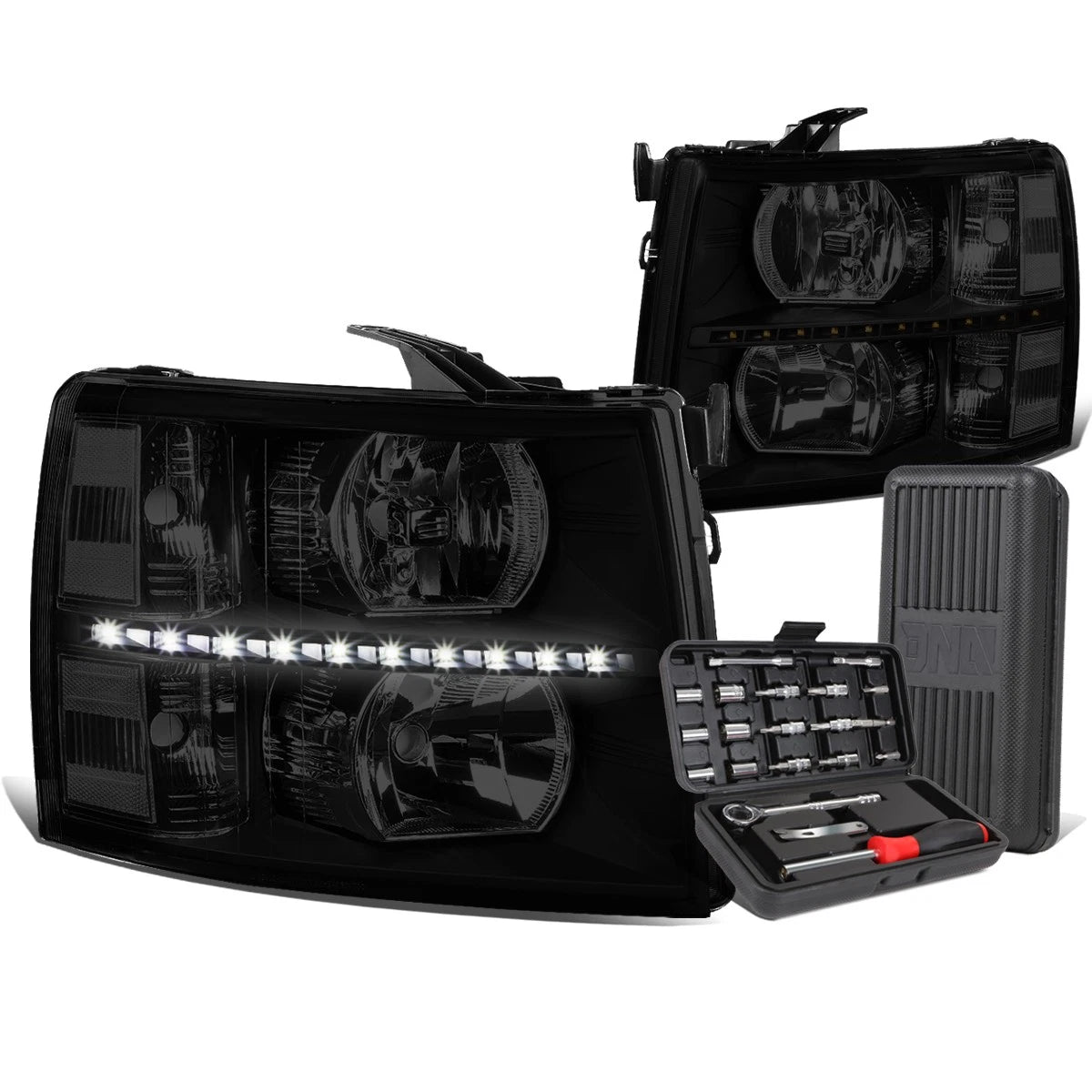 For 2007-2014 Chevy Silverado Led Drl Bar Tinted | Built Supply Co