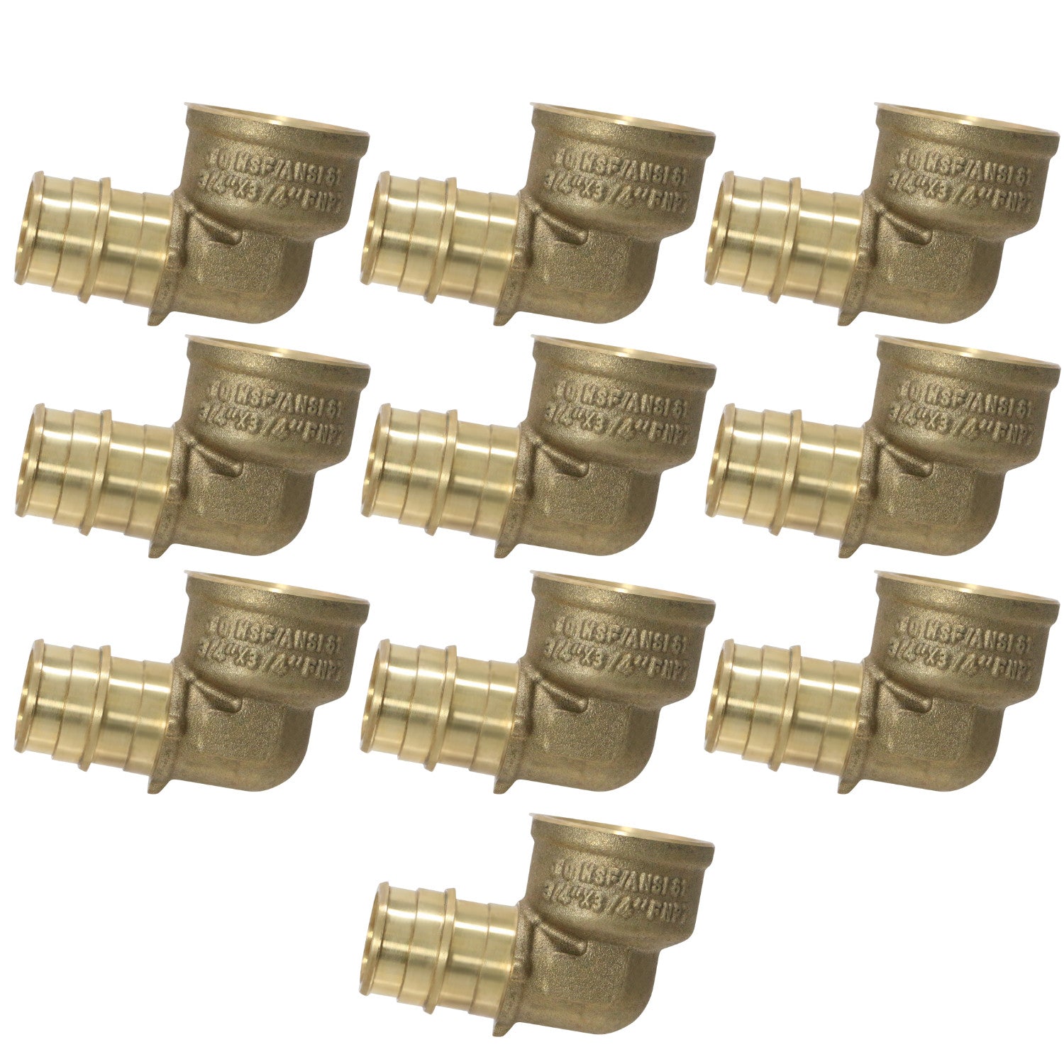 XFITTING 3/4" PEX A x 3/4" Female NPT Elbow 10 Pack