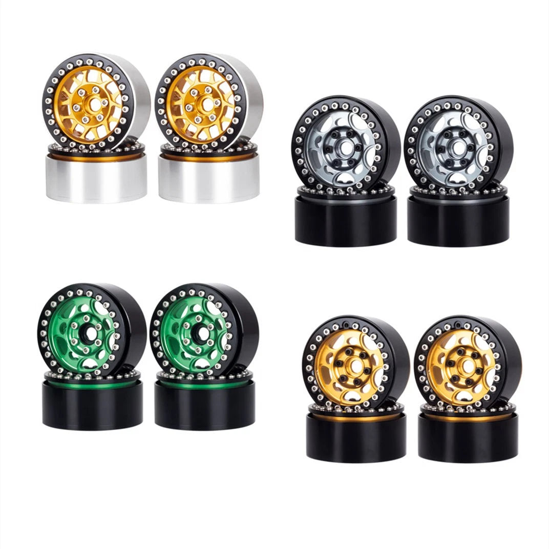1.9" Wheel Rims Beadlock For Axial Scx10 Axi03007 90046 Trx4 D90 1/10
