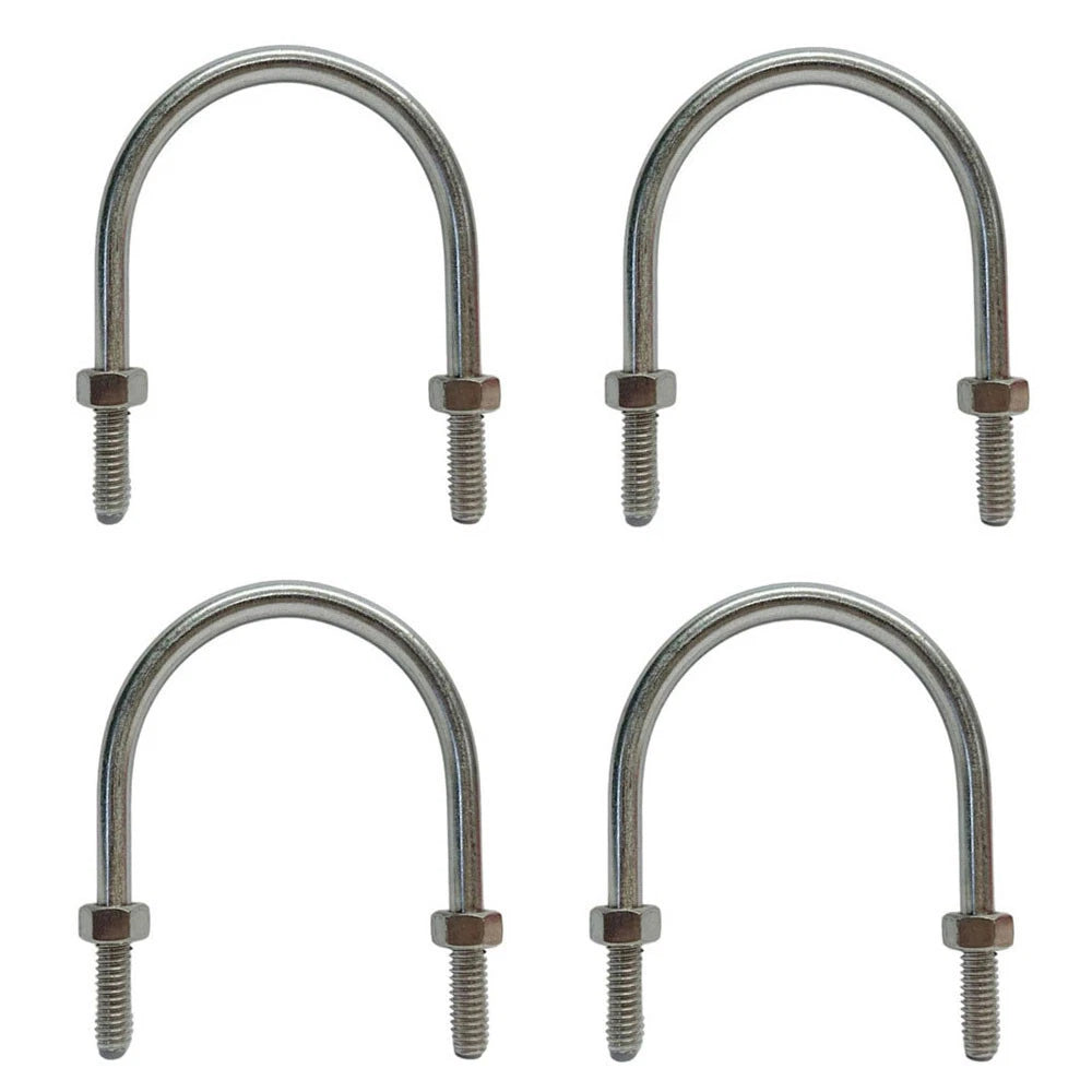 Stainless Steel U Bolt, 2.75"l, 1/4"-20 Thread With 2 Hex Nuts,450