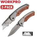 Workpro 2pk Folding Utility Knife Edc Pocket Knife | Built Supply Co