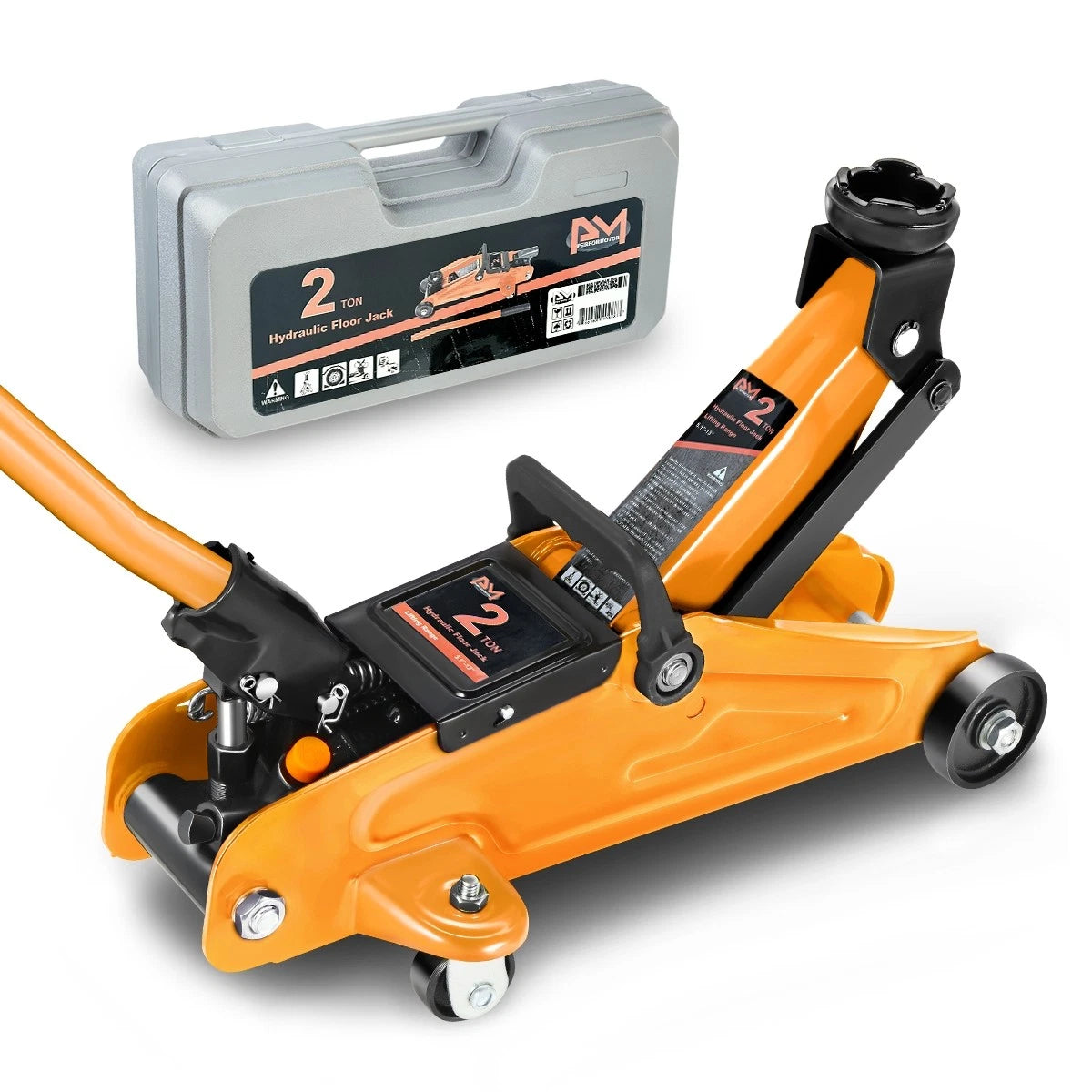 5.1-13 In 4000lbs Capacity Hydraulic Orange Floor | Built Supply Co