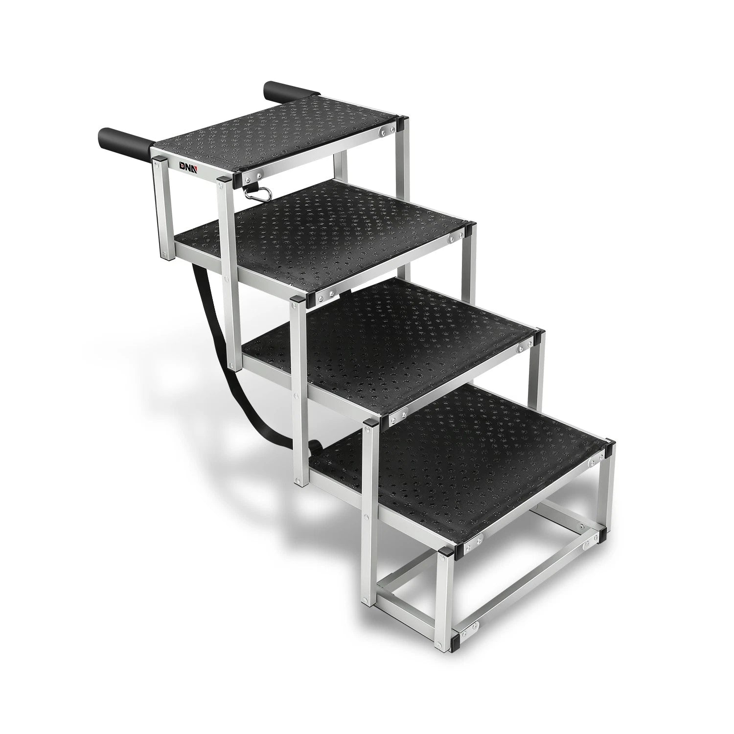 47.3"x23.2" 150 Lbs Load ‎Foldable Lightweight Black Non-slip 4 Steps