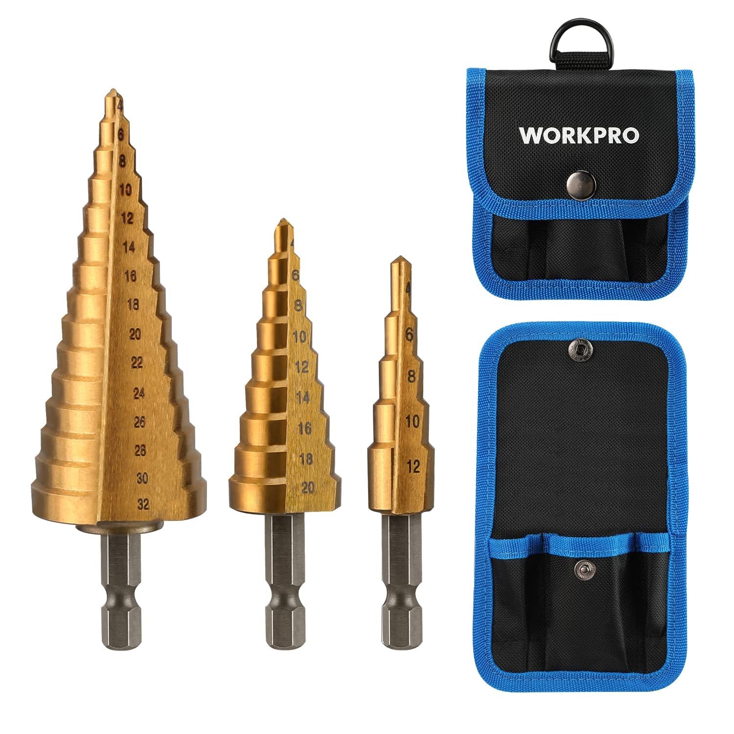 WORKPRO Step Drill Bit Set by WORKPRO